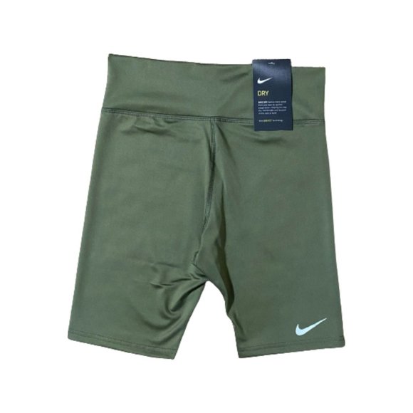 NWT Nike Sportswear Essential Women's High Waist Bike Short Green UK 4 - UK 23 - Picture 5 of 8